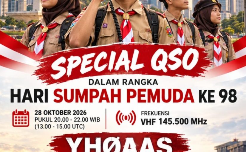 Special QSO Hari Sumpah Pemuda ke 98 Club Station Pramuka Jakarta